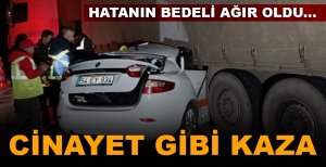 BOLU'DA CİNAYET GİBİ KAZA…