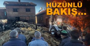 BOLU'DA EV VE SAMANLIK ALEV ALEV YANDI