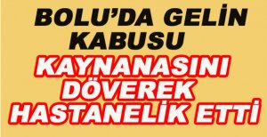 BOLU'DA GELİN KABUSU KAYNANASINI HASTANELİK ETTİ