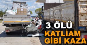 BOLU'DA KATLİAM GİBİ KAZA 3 ÖLÜ