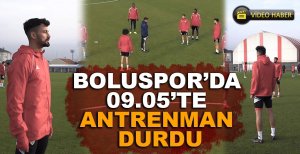 BOLUSPOR'DA 09.05'TE ANTRENMAN DURDU
