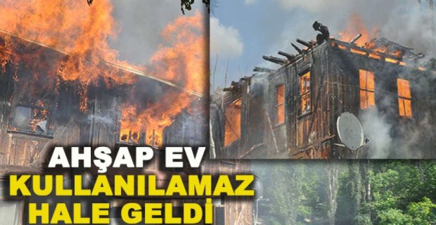 AHŞAP EV KULLANILAMAZ HALE GELDİ