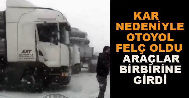 OTOYOLDA ARAÇLAR BİRBİRİNE GİRDİ