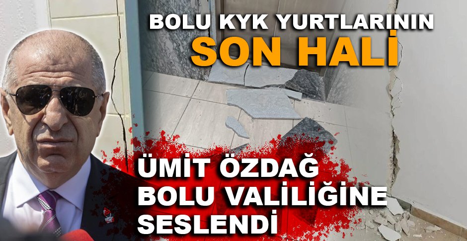 ÜMİT ÖZDAĞ BOLU VALİLİĞİNE SESLENDİ