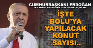 İŞTE BOLU'DA YAPILACAK KONUT SAYISI….