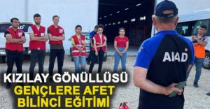 KIZILAY GÖNÜLLÜSÜ GENÇLERE AFET BİLİNCİ EĞİTİMİ VERİLDİ