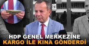 TANJU ÖZCAN HDP'YE KARGOYLA KINA GÖNDERDİ