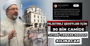 BOLU'DA FİLİSTİNLİ ŞEHİTLER İÇİN GIYABİ CENAZE NAMAZI KILINACAK 
