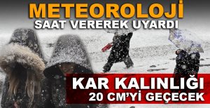 BOLU'DA KAR KALINLIĞI 20 CM'Yİ GEÇECEK