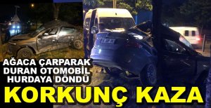 BOLU'DA KORKUNÇ KAZA, ARAÇ HURDAYA DÖNDÜ.. MUCİZE KURTULUŞ...