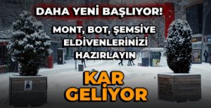 BOLU'DA SICAKLIK DÜŞÜYOR, KAR GELİYOR 
