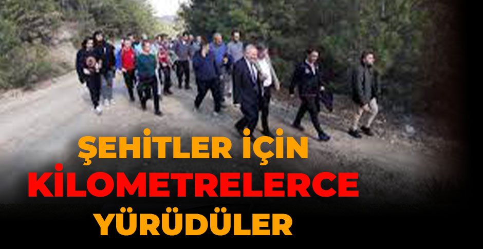 BOLU'DA ŞEHİTLER İÇİN 4 KİLOMETRE YÜRÜDÜLER