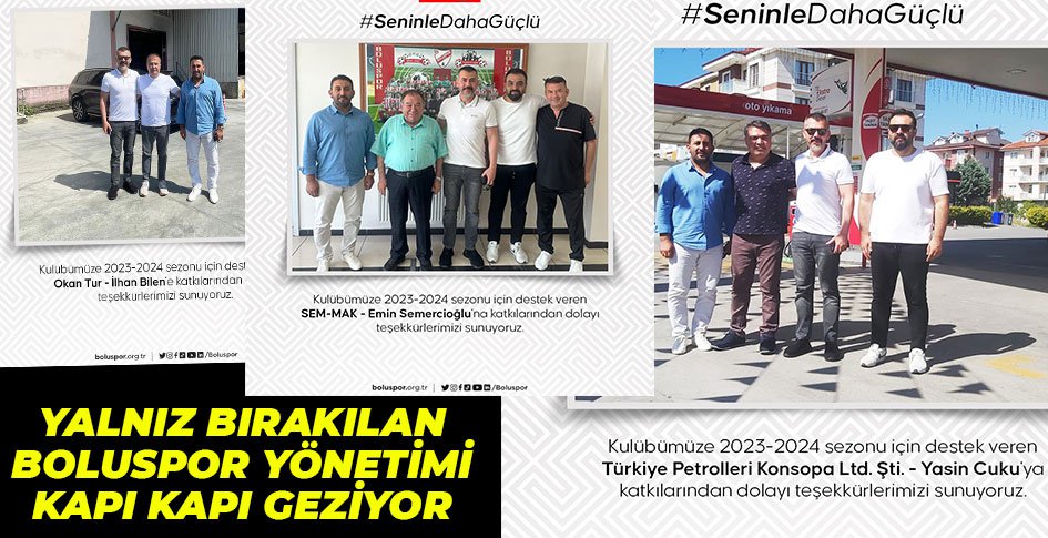BOLUSPOR YÖNETİMİ KAPI KAPI GEZİYOR