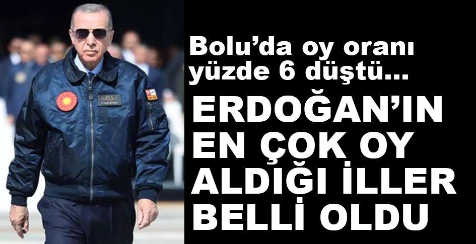 ERDOĞAN'I EN ÇOK DESTEKLEYEN İLLER BELLİ OLDU