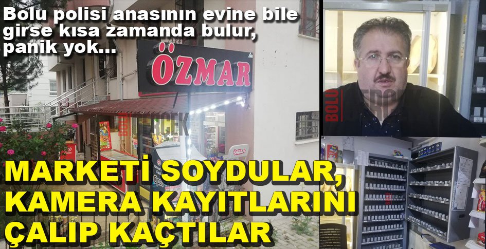 HIRSIZLAR BAKKALI SOYUP KAMERA GÖRÜNTÜLERİNİ ALIP KAÇTILAR.