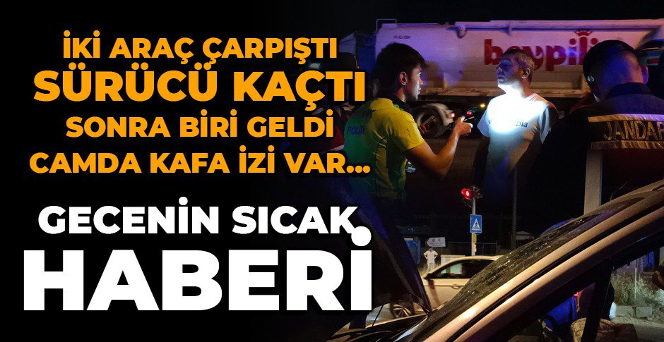 İKİ ARAÇ ÇARPIŞTI, 2 KİŞİ YARALANDI, SÜRÜCÜ KAÇTI, GERİ GELDİ...