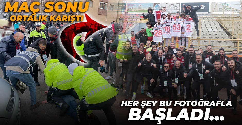 MAÇ SONUNDA ORTALIK KARIŞTI