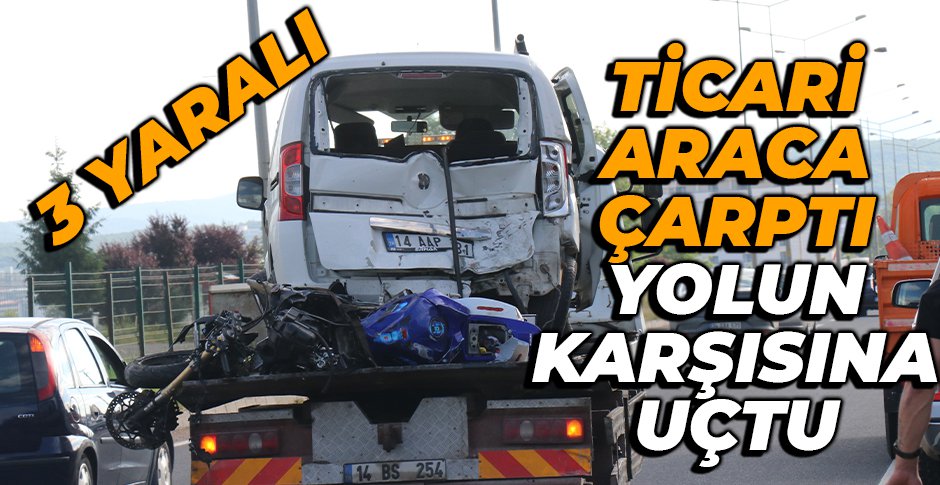 MOTOSİKLET SÜRÜCÜSÜ KARŞI ŞERİDE UÇTU... DURUMU AĞIR...