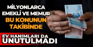MİLYONLARCA EMEKLİ VE MEMUR BU KONUNUN TAKİBİNDE 