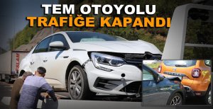 TEM OTOYOLU TRAFİĞE KAPANDI 