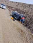 YAYLA YOLUNDA ŞARAMPOLE YUVARLANDILAR: 2 YARALI