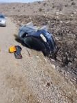 YAYLA YOLUNDA ŞARAMPOLE YUVARLANDILAR: 2 YARALI