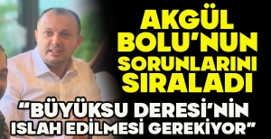 AKGÜL BOLU'NUN SORUNLARINI SIRALADI “BÜYÜKSU DERESİ'NİN ISLAH EDİLMESİ GEREKİYOR”