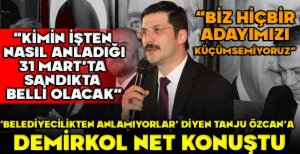 ‘BELEDİYECİLİKTEN ANLAMIYORLAR' DİYEN TANJU ÖZCAN'A, DEMİRKOL NET KONUŞTU….“KİMİN İŞTEN NASIL ANLADIĞI, 31 MART'TA SANDIKTA BELLİ OLACAK”