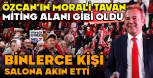BİNLERCE KİŞİ SALONA AKIN ETTİ... TANJU ÖZCAN'IN MORALİ TAVAN... SALON MİTİNG ALANINA DÖNDÜ