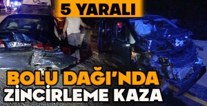 BOLU DAĞI'NDA ZİNCİRLEME KAZA... 5 YARALI