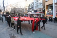 BOLU'DA 20 KİŞİYLE ŞEHİTLERİ ANMA YÜRÜYÜŞÜ...“BU MİLLETİN CENAZE NAMAZINI KILMAK LAZIM