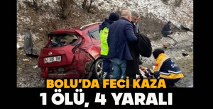 BOLU'DA FECİ KAZA: 1 ÖLÜ, 4 YARALI