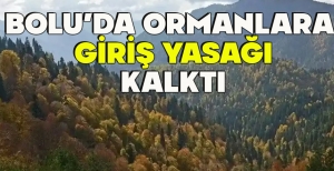 BOLU'DA ORMANLARA GİRİŞ YASAĞI KALKTI