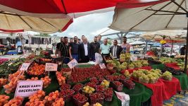 BOLU'DA PAZAR ALANINI ZİYARET EDEN TÜSPAF BAŞKANI ALİ KARACA“MARKETLER VATANDAŞA TUZAK KURUYOR”