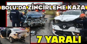 BOLU'DA ZİNCİRLEME KAZA: 7 YARALI