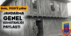 BOLU'DAKİ JANDARMA KARAKOLUNUN 1920'Lİ YILLARDAKİ FOTOĞRAFI PAYLAŞILDI