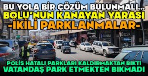 BOLU'NUN KANAYAN YARASI İKİLİ PARKLANMALAR… BU YOLA BİR ÇÖZÜM BULUNMALI…