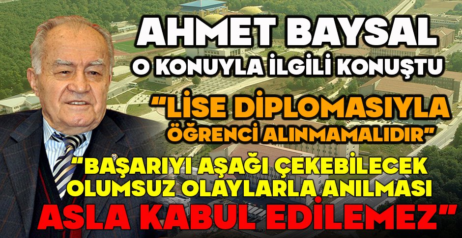 AHMET BAYSAL O KONUYLA İLGİLİ KONUŞTU... 