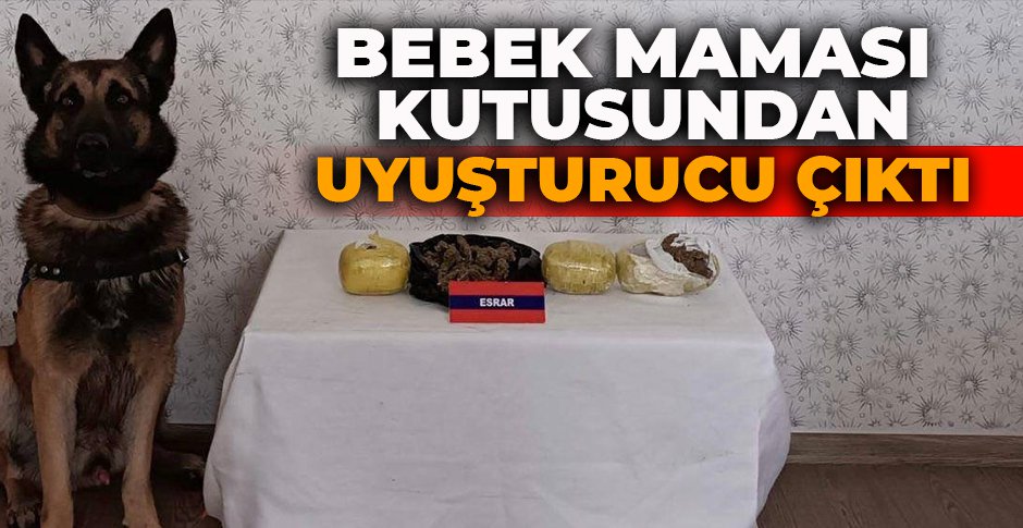 BEBEK MAMASI KUTUSUNDAN UYUŞTURUCU ÇIKTI