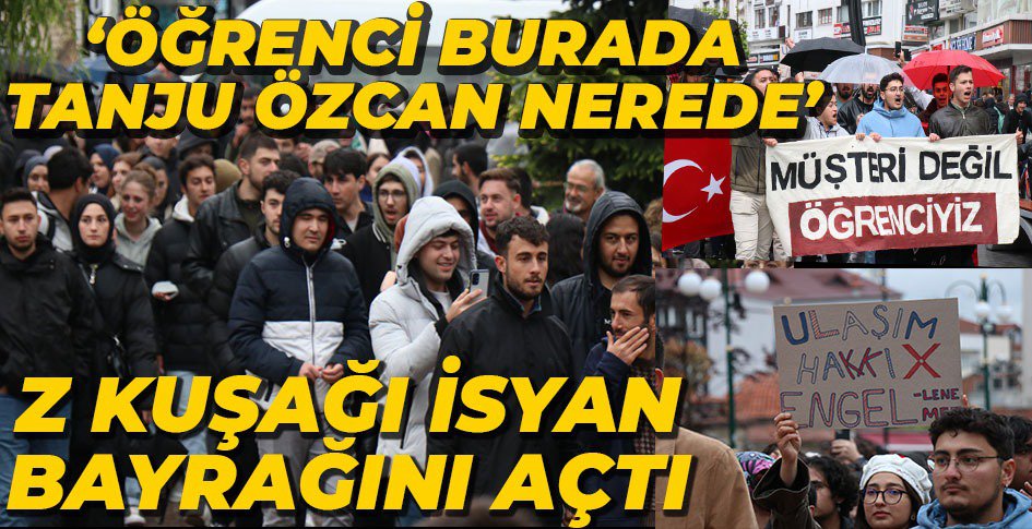 BOLU'DA ÖĞRENCİLER AYAKLANDI: 