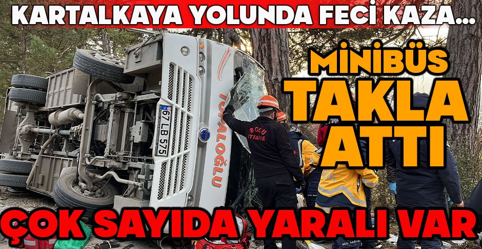 KARTALKAYA YOLUNDA FECİ KAZA... ÇOK SAYIDA YARALI VAR
