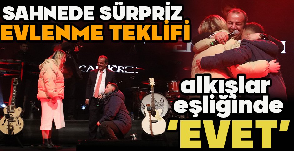 SAHNEDE SÜRPRİZ EVLENME TEKLİFİ... ALKIŞLAR EŞLİĞİNDE 