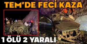 TEM'DE FECİ KAZA... 1 ÖLÜ, 2 YARALI