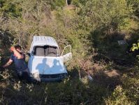 YOLDAN ÇIKAN ARAÇ AĞAÇLIK ALANA UÇTU: 1 YARALI