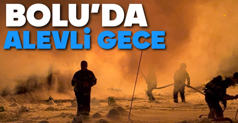 BOLU'DA ALEVLER GÖKYÜNÜZÜ AYDINLATTI....
