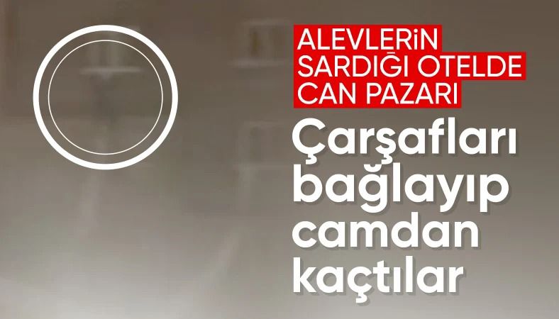 ODALARDAN ÇARŞAF SARKITARAK KURTULMAYA ÇALIŞTILAR