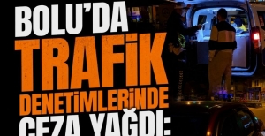 BOLU'DA TRAFİK DENETİMLERİNDE CEZA YAĞDI: 1 HAFTADA 1664 İŞLEM