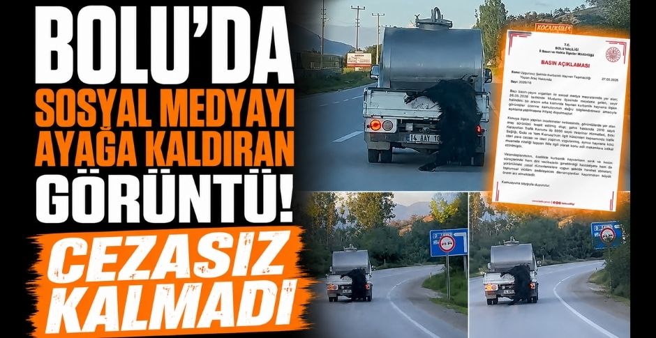 BOLU’DA SOSYAL MEDYAYI AYAĞA KALDIRAN GÖRÜNTÜ! CEZASIZ KALMADI